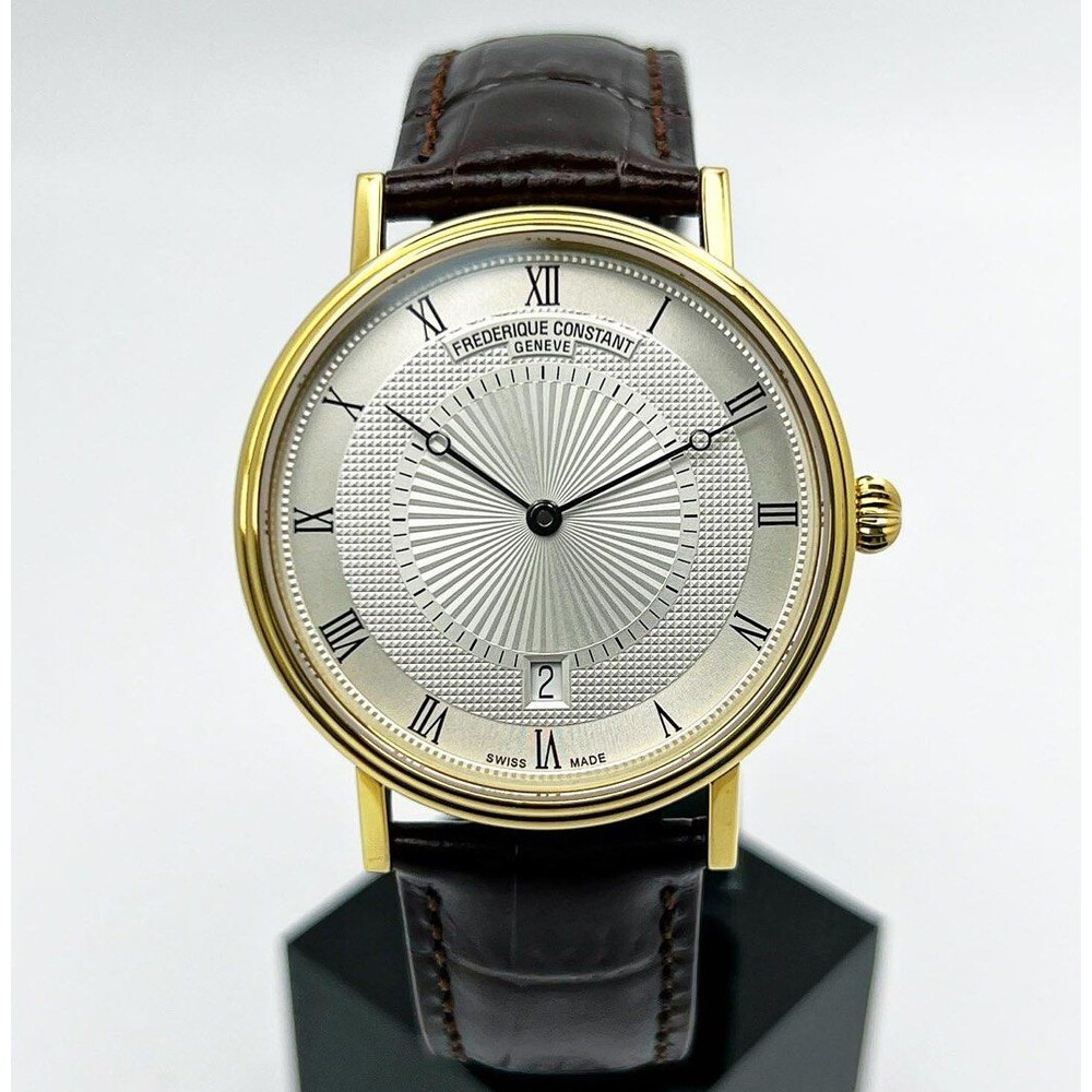 (SOLD!!) 39mm • Frederique Constant Gold Slimline Classics FC-306MC4S35 Automatic